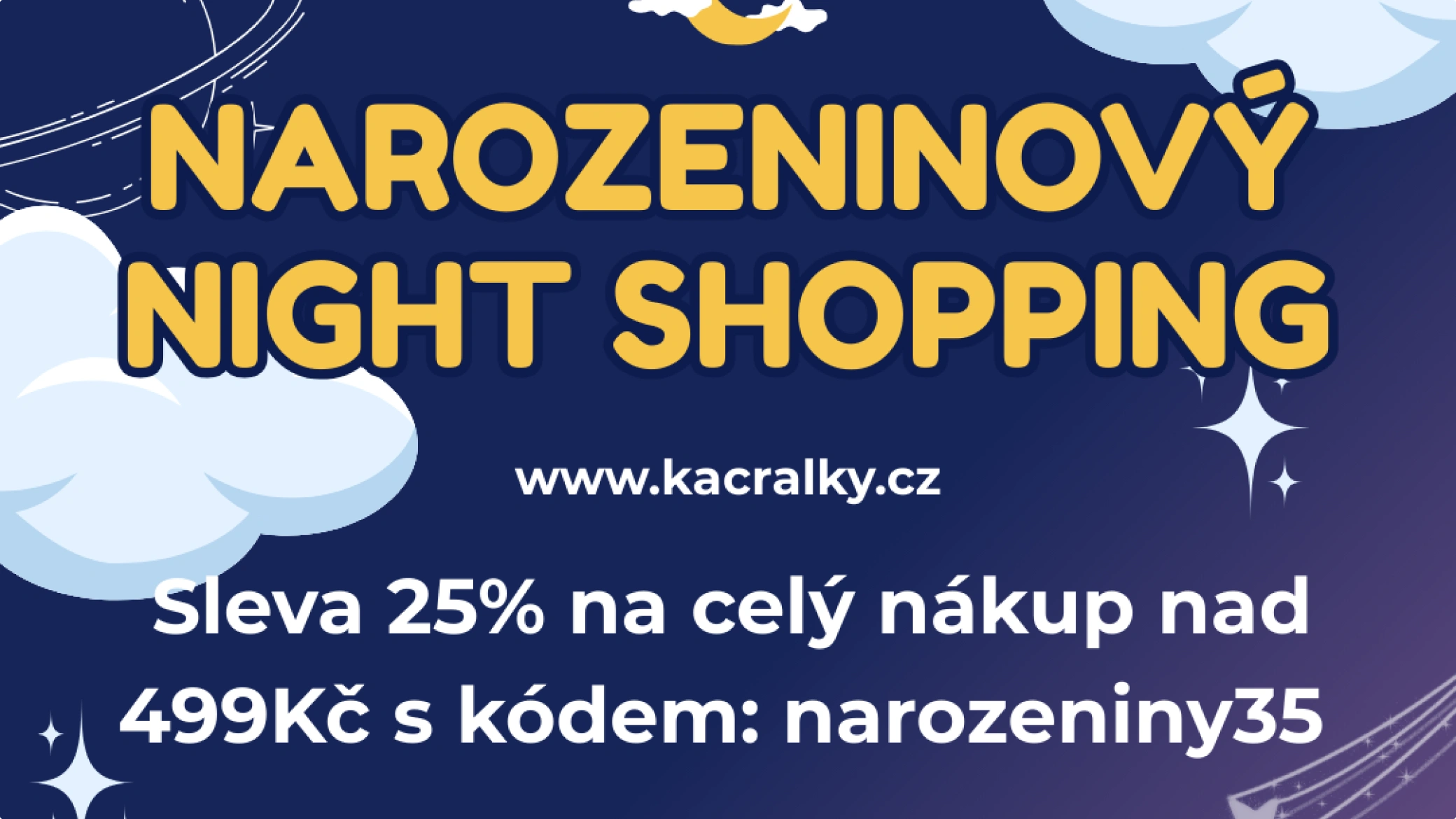 Kačrálky night shopping šperky z pryskyřice