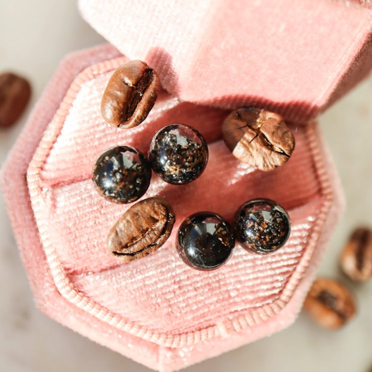 Náušnice Káva