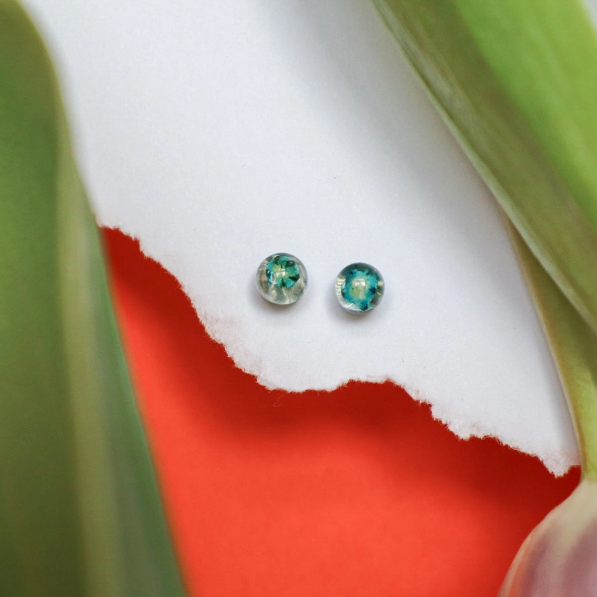 Mini náušnice s nevěstiným závojem