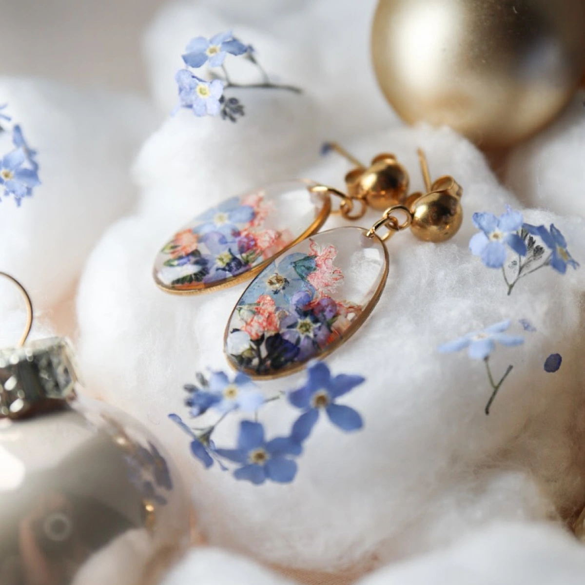 Náušnice rozkvetlé Vánoce 