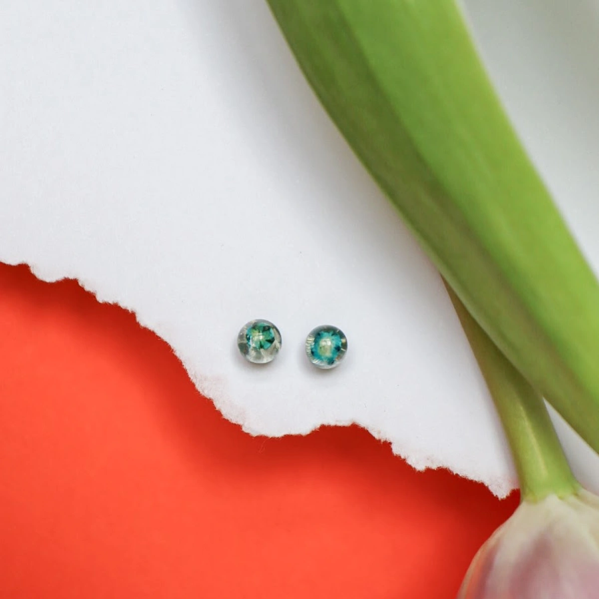 Mini náušnice s nevěstiným závojem