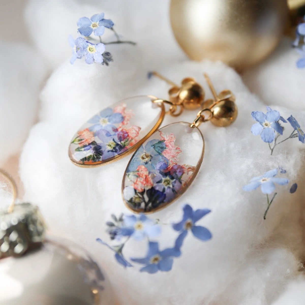 Náušnice rozkvetlé Vánoce 