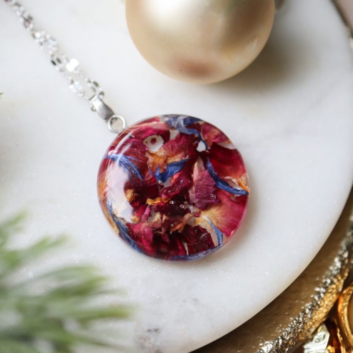 Náhrdelník vánoční růže