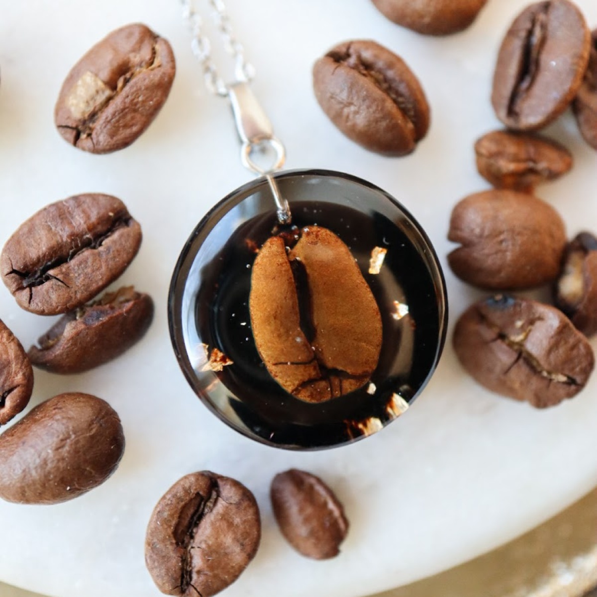 Náhrdelník Kávové zrno 