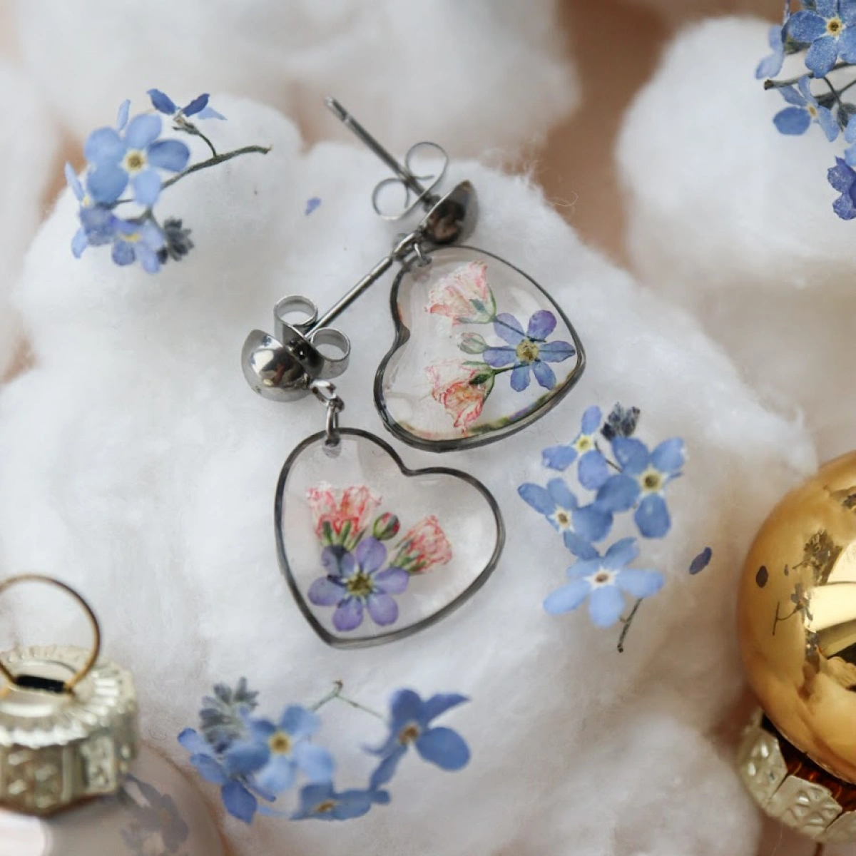 Náušnice rozkvetlé Vánoce 