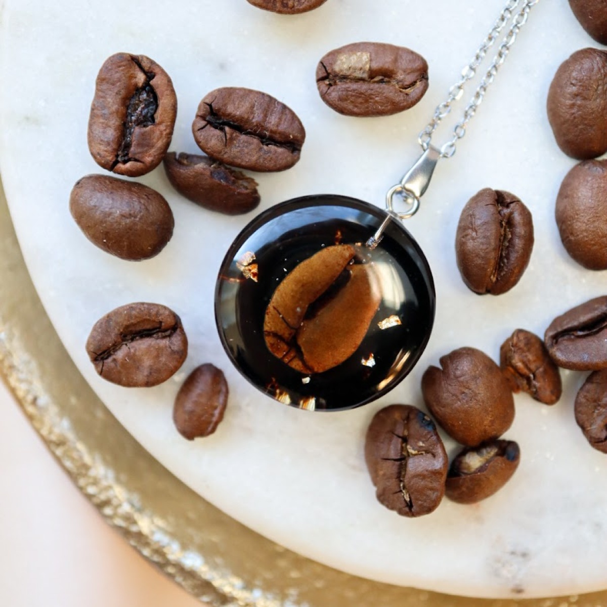 Náhrdelník Kávové zrno 