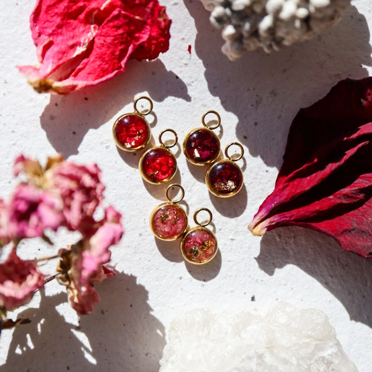 Variace: růže - přívěsky