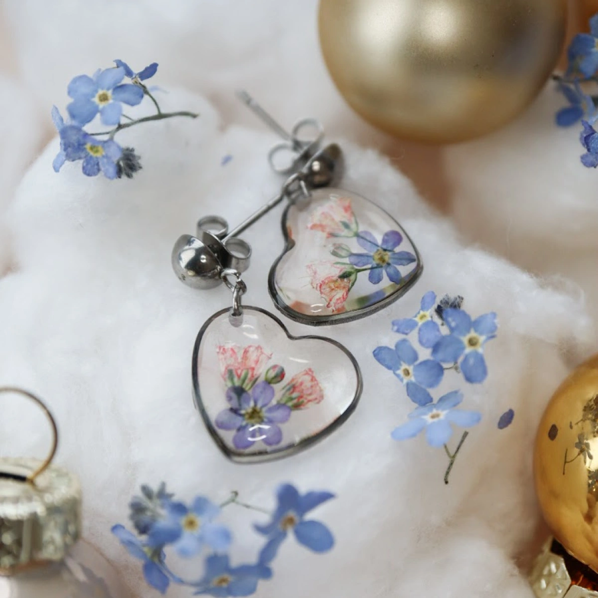 Náušnice rozkvetlé Vánoce 