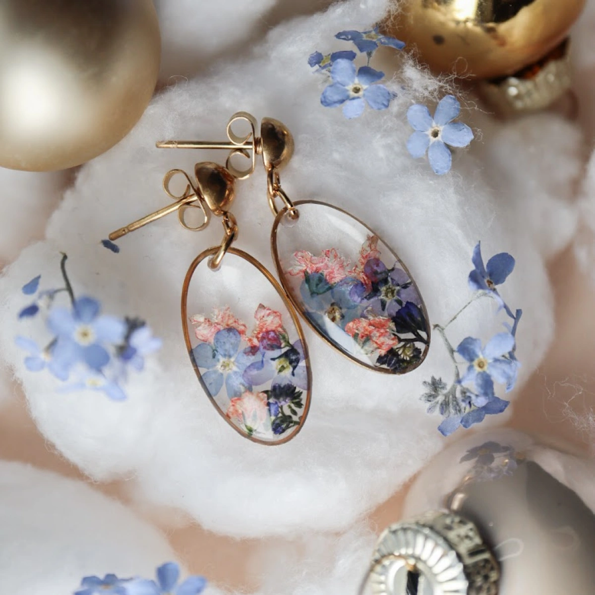 Náušnice rozkvetlé Vánoce 